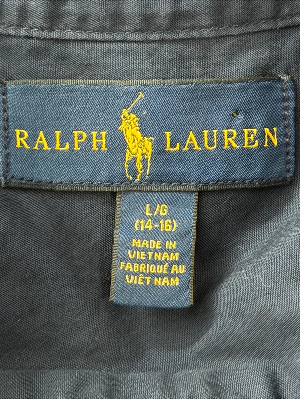 Ralph Lauren Navy Short-Sleeve Button-Down Shirt
